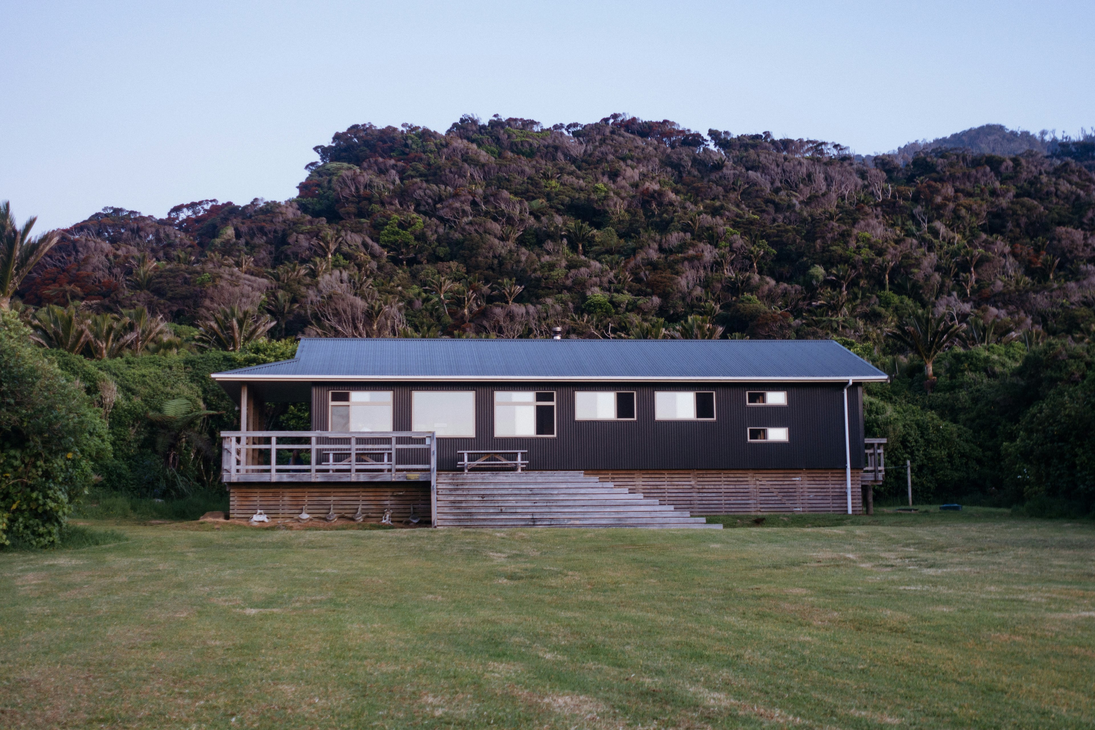 Heaphy Hut in the sunset