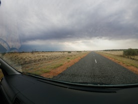 GoPro shot of the road to Kings Canyon
