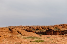 A horizon of dome rock formations
