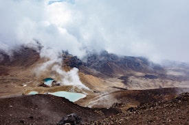 The lakes in the crater