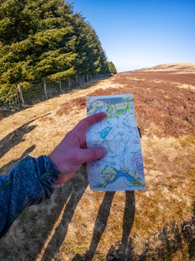 Holding a map