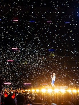 Angus and a lot of ticker tape