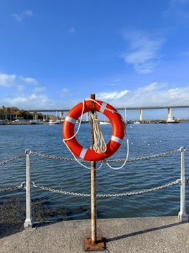 A life ring at the Marina