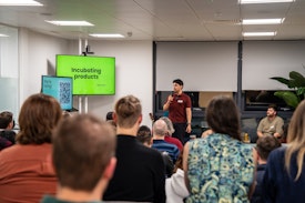 Steve presenting the idea incubator